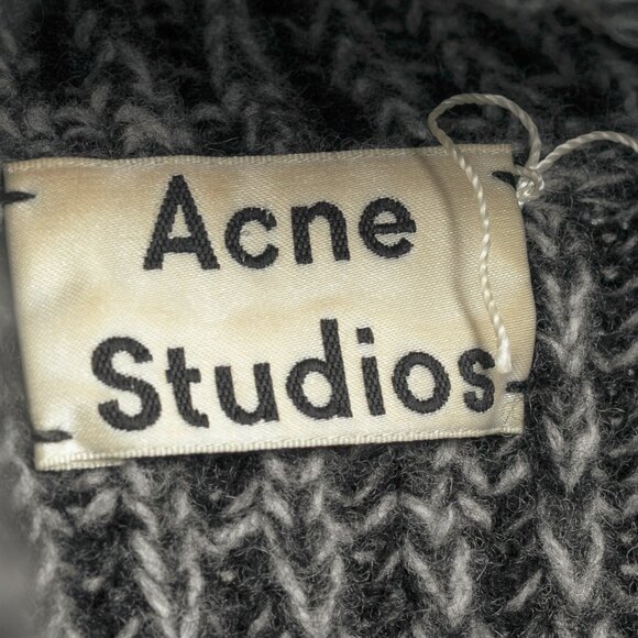 Acne Studios Grey Wool Ribbed Turtleneck Sweater - Picture 9 of 11